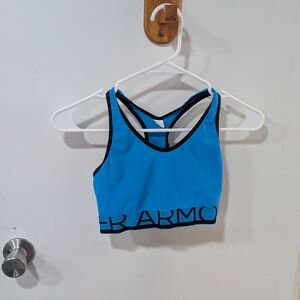 Under Armour Vibrant Blue Sports Bra with Black Accents